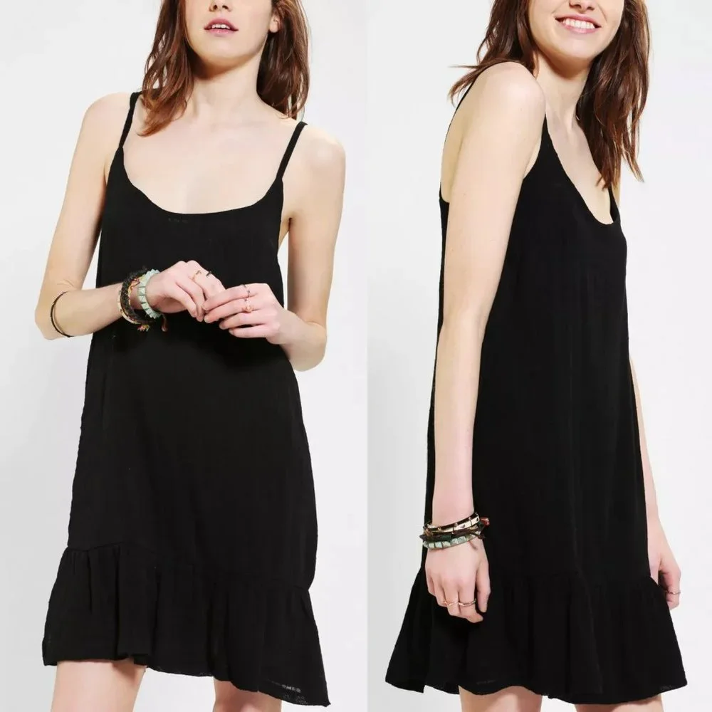 ByCORPUS | Black Gauze Drop-Waist Tank Dress Size XS - Picture 1 of 7